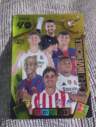 Carta Adrenalyn Panini Invencible Fútbol
