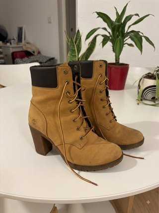 Botines Timberland Piel Tacón Marrón