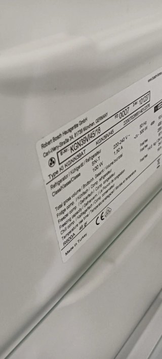 NEVERA COMBI BOSCH NO FROST ENERGÍA A+