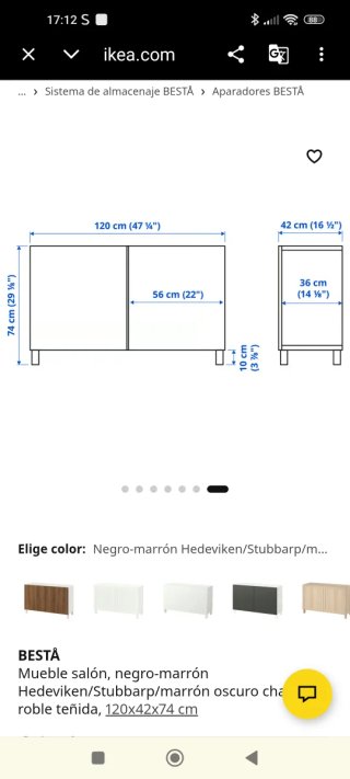 Mueble salón negro Ikea Besta tapete de vidrio