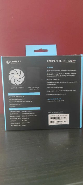 Lian Li Uni Fan SL-INF 120 RGB Negro