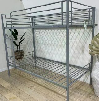 Litera metálica doble cama gris