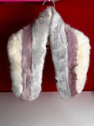 Bufanda de pelo tricolor Donatzelli glamour