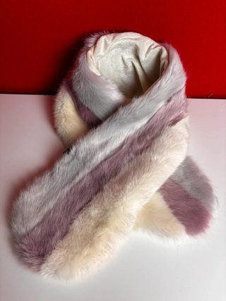 Bufanda de pelo tricolor Donatzelli glamour