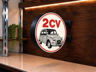 Cartel Luminoso Citroën 2CV 23cm