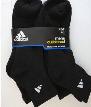 Pack 6 Calcetines Adidas Tobilleros Negros