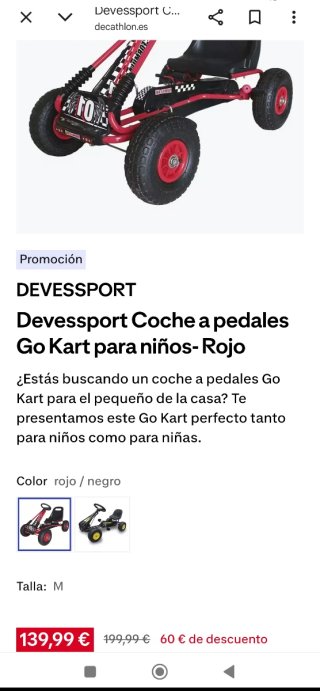 Kart a pedales rojo Super Rider