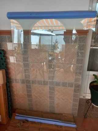 Cristal Mesa y tablero 140x90cm cristal de 6 mm
