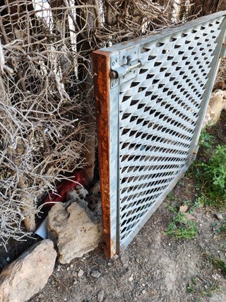 Puerta cancela/verja metálica gris