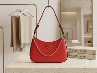 Bolso Guess Rojo Cadena Dorada