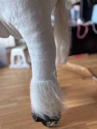 Pony caballo juguete blanco y rosa