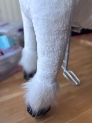 Pony caballo juguete blanco y rosa