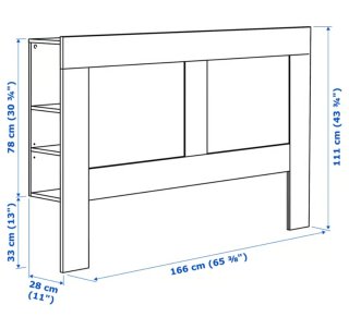 Cabecero Cama Blanco Madera 150/160cm