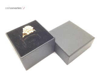 anillo oro 18k con piedra con circonita