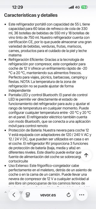 Nevera VEVOR 55L, sin usar y con la caja y todo