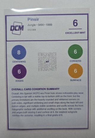 1999 Pokemon Jungle Spanish Pinsir Holo DCM 6