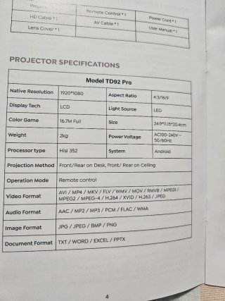 Proyector ThundeaL TD92 Pro Full HD