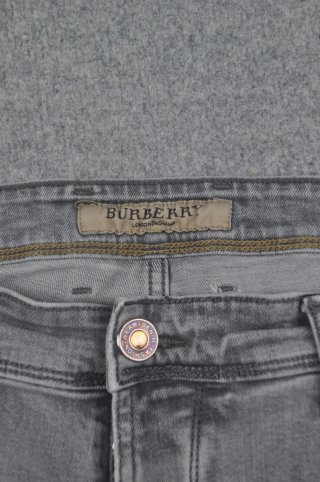 Pantalon Jean Burberry Grises Talla M Vintage