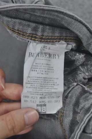 Pantalon Jean Burberry Grises Talla M Vintage