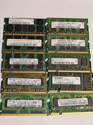 10x Memória RAM 1GB DDR2/DDR3 Elpida/Hynix/Samsung