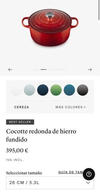 Olla Le Creuset Hierro Fundido Cereza 26cm
