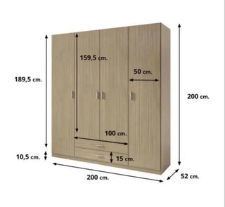 Armarios modernos de madera / 3 medidas