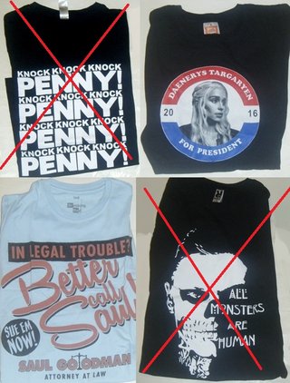 Camisetas de series