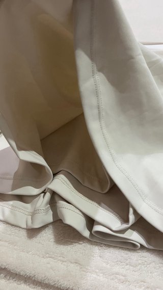 Set sportivo gonna e top beige bianco S/M