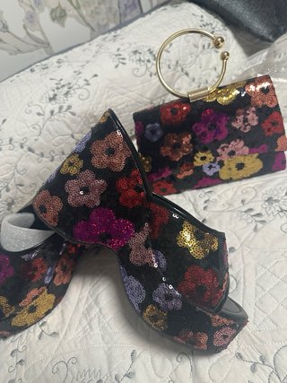 Conjunto Sandalias y Bolso Fiesta Lentejuelas