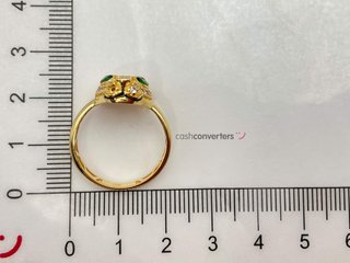 sortija oro 18k con circonita