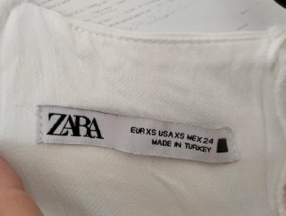 Vestido Zara tirantes anillas blanco