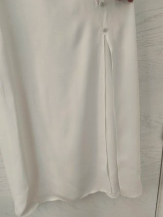 Vestido Zara tirantes anillas blanco
