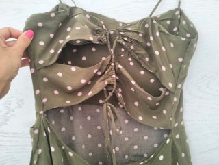 Vestido Zara lunares verde