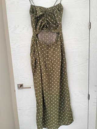 Vestido Zara lunares verde