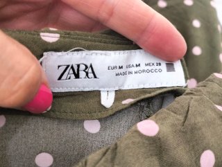 Vestido Zara lunares verde