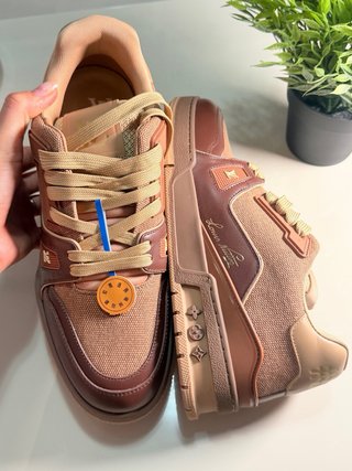 Zapatillas Louis Vuitton Beige y Marrón