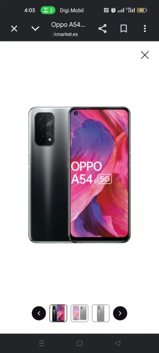 Oppo A54 5G Negro/Plateado