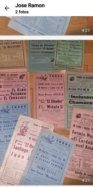 ENORME Lote 550 Fotos Plaza Toros Alicante toreros