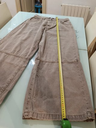 Jeans larghi Bershka marroni