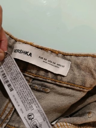 Jeans larghi Bershka marroni