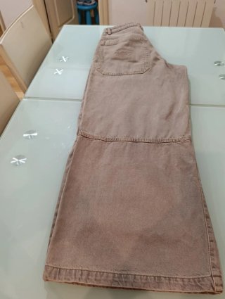 Jeans larghi Bershka marroni