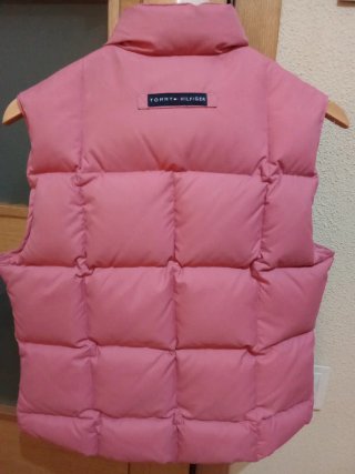 Chaleco plumífero rosa Tommy Hilfiger Talla L