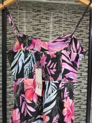 Vestido largo floral Zara Talla M