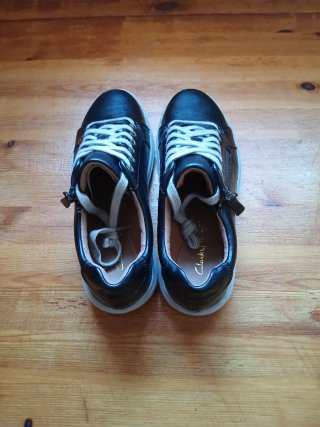 Zapatillas Clarks Nalle Lace Piel Mujer Negras