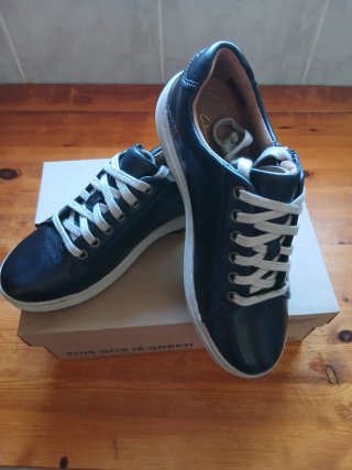 Zapatillas Clarks Nalle Lace Piel Mujer Negras