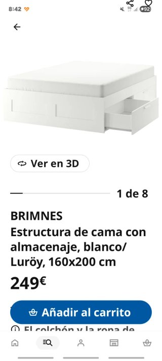 Cama Ikea con cajones