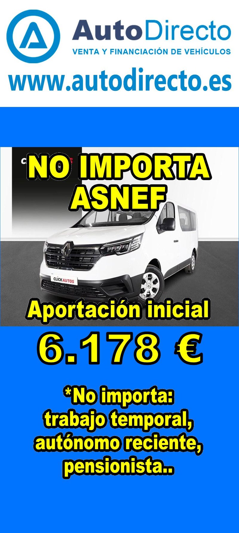 RENAULT TRAFIC 2.0 DCI 110CV AUTHENTIC ENERGY BLUE 9 PLAZAS - foto 1
