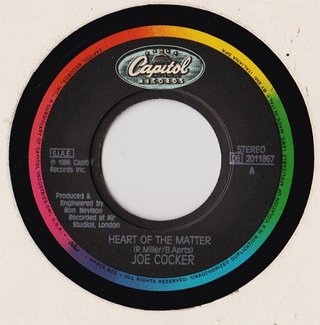 Joe Cocker Heart Of The Matter 7" 45 RPM 1976