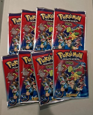 Lotto 8 bustine Pokémon Advanced staks panini