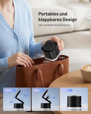 COLSUR Z1 cargador 5en1 Magsafe 15W Lampara Negro